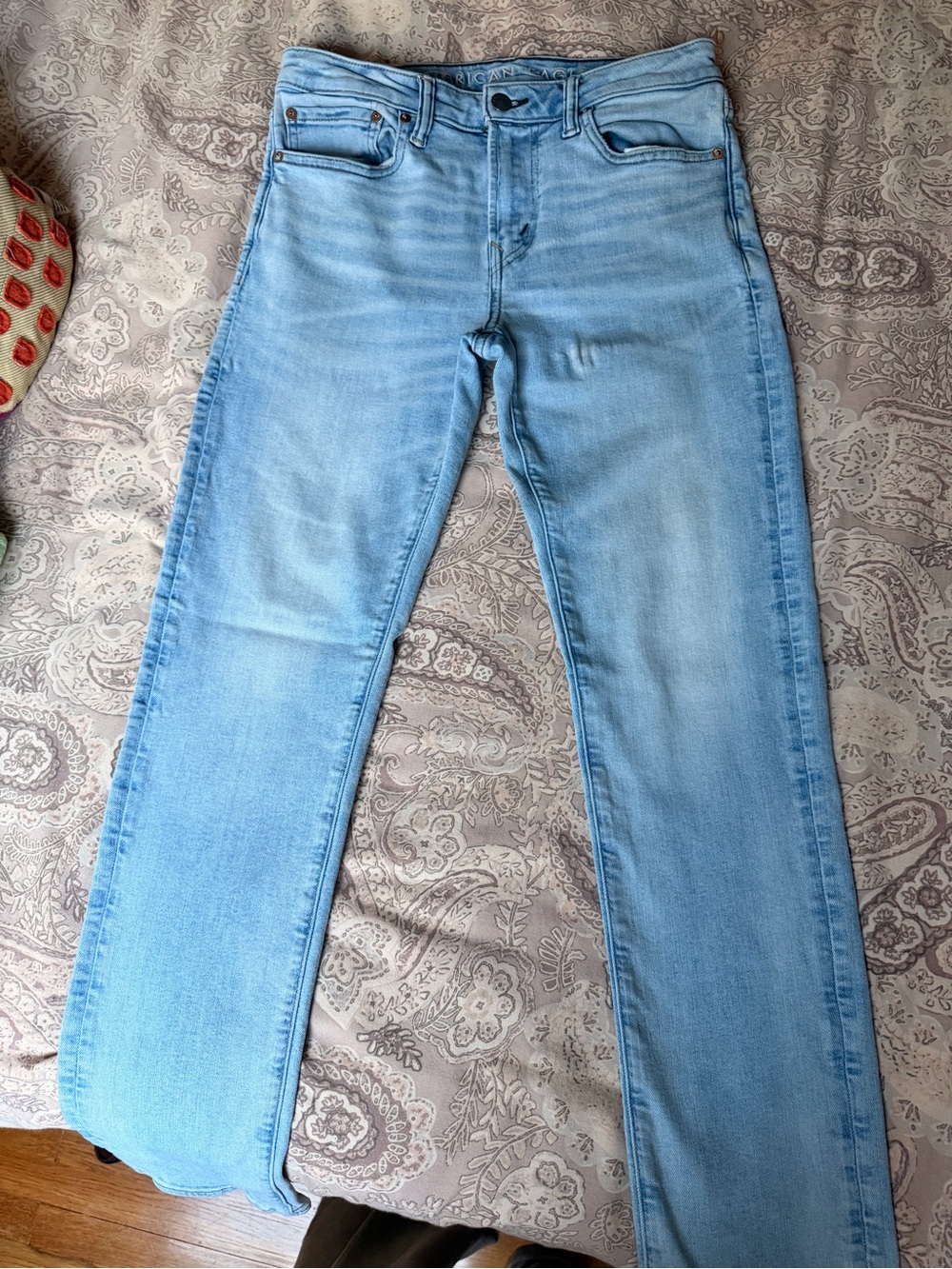American Eagle Outfitters Light Blue Straight Leg Jeans